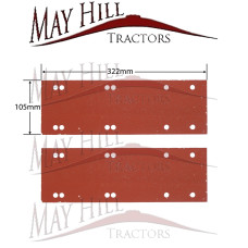 PAIR of Fender Extension Plates for Massey Ferguson 135 148 230 240 with 11 x 32" Wheels