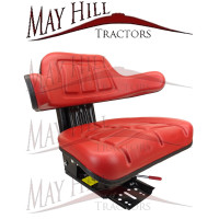 Tractor Dumper Universal Red Wraparound Suspension Seat 5 Angle Adjustment Tractor Dumper Universal Red Wraparound Suspension Seat 5 Angle Adjustment