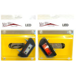 One Pair of LED Side Marker Lights Red/White 12/24V 