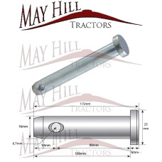 Massey Ferguson 135, 148, Fordson Dexta & Major Drop arm Link pin Cat 0