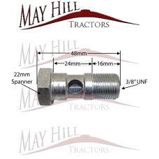 3/8" x 48mm BSP Banjo Bolt for Massey Ferguson Hydraulic Tipping Pipe 3/8" x 48mm BSP Banjo Bolt for Massey Ferguson Hydraulic Tipping Pipe