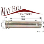 Tractor Top Link Pin (Cat. 3) Ø: 1 1/4". Working Length: 125mm. Length: 164mm.