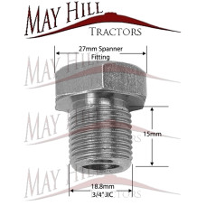 Sump Plug 3/4" JIC for Massey Ferguson Perkins Engines A3.152, AD3.152, A4.107, A4.99, A4.203, A4.236, A4.248, A4.318 & A6.354 Sump Plug 3/4" JIC for Massey Ferguson Perkins Engines A3.152, AD3.152, A4.107, A4.99, A4.203, A4.236, A4.248, A4.318 & A6.354