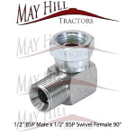 Hydraulic Adaptor 1/2"BSP male - 1/2"BSP Female 90* compact Hydraulic Adaptor 1/2"BSP male - 1/2"BSP Female 90* compact