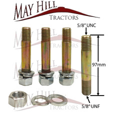 Drawbar Bracket Stud Set 5/8" x 97mm Long for Massey Ferguson 35, 35x