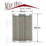 Ford 2000 3000 3100 4000 4100 4600 Hydraulic Filter 55mm O.D x 78mm Long Ford 2000 3000 3100 4000 4100 4600 Hydraulic Filter 55mm O.D x 78mm Long