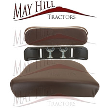 David Brown Tractor Seat Cushion Set (Brown with White Trim)