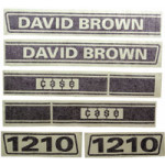 David Brown 1210 Tractor Decal Set, Emblem, Transfers