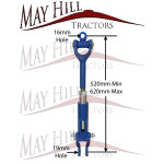 Adjustable Drop Arm Levelling Box LH for Fordson Major Tractor