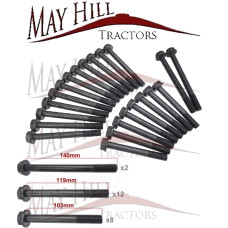 Cylinder Head Stud Bolt Kit (Late Type) for A4.236 A4.248 Perkins Engine Massey Ferguson Tractor Cylinder Head Stud Bolt Kit (Late Type) for A4.236 A4.248 Perkins Engine Massey Ferguson Tractor