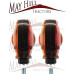 One PAIR of 12v Lollipop Type Light Red/Orange Lens Plastic 106mm OD