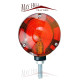 12v Lollipop Type Light Red/Orange Lens Plastic 106mm OD
